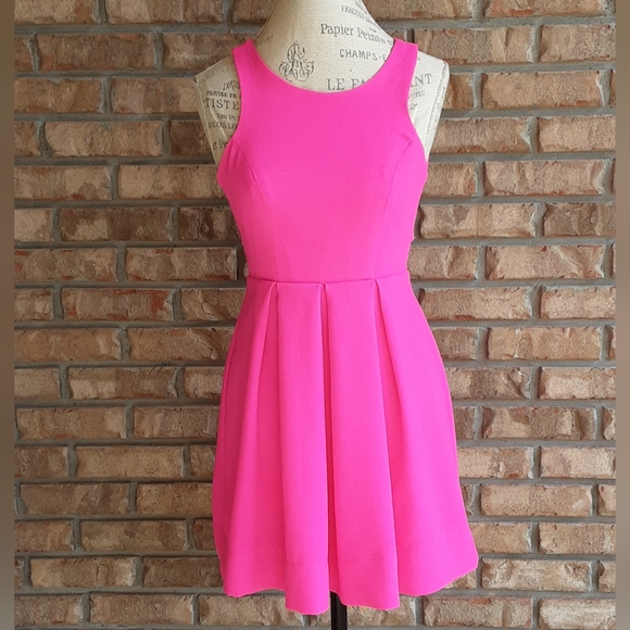 Lulus Dresses & Skirts - Lulus Exclusive Test Drive Neon Barbie Pink Dress Size XS.